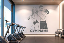 Load image into Gallery viewer, Couple Gym Vinyl Gym Wall Decal, Couple fitness Gym Decal, Fitness Collage, Gym Wall Art Gym Decor Gym Wall Decor Motivational Art 114RS
