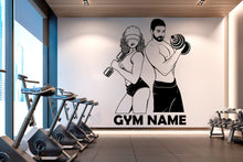 Load image into Gallery viewer, Couple Gym Vinyl Gym Wall Decal, Couple fitness Gym Decal, Fitness Collage, Gym Wall Art Gym Decor Gym Wall Decor Motivational Art 114RS