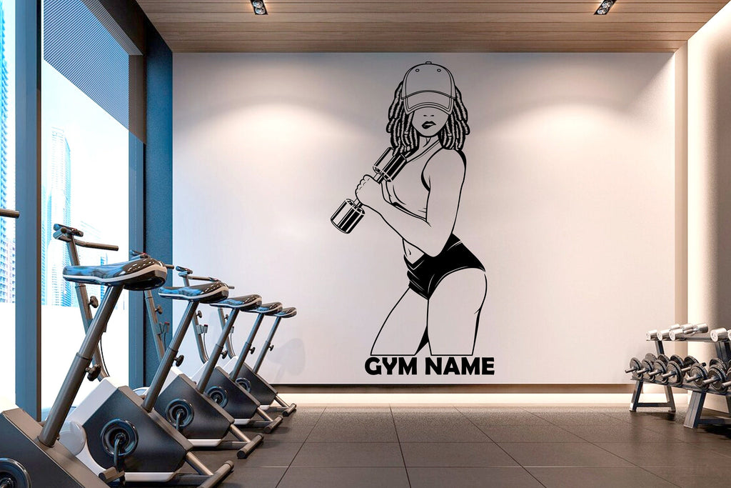 Gym Wall Decal Fitness Wall Art Custom Name Decor Crossfit Wall Decal Crossfit Gifts Home Gym Wall Sticker Motivational Wall Decal 115RS