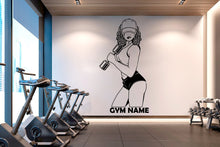 Load image into Gallery viewer, Gym Wall Decal Fitness Wall Art Custom Name Decor Crossfit Wall Decal Crossfit Gifts Home Gym Wall Sticker Motivational Wall Decal 115RS