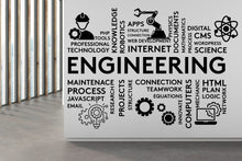 Load image into Gallery viewer, Engineering Wall Decor, Engineering Wall Decal, Engineering Wall Art, Engineering Wall Vinyl, Office Decoration, Engineering Stickers 125RS