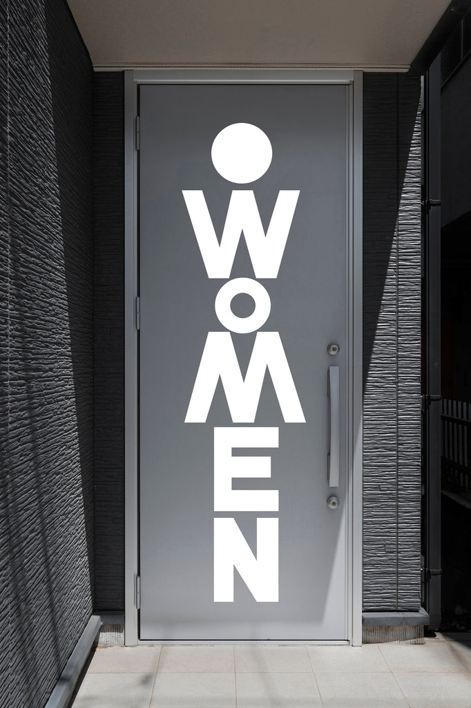 Bathroom Sign Decal, Bar Restaurant Toilett Door Decal, Bathroom Door Sign, Man Woman Modern Signs Vinyl Bathroom Door Stickers, WC 194LU