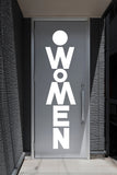 Bathroom Sign Decal, Bar Restaurant Toilett Door Decal, Bathroom Door Sign, Man Woman Modern Signs Vinyl Bathroom Door Stickers, WC 194LU