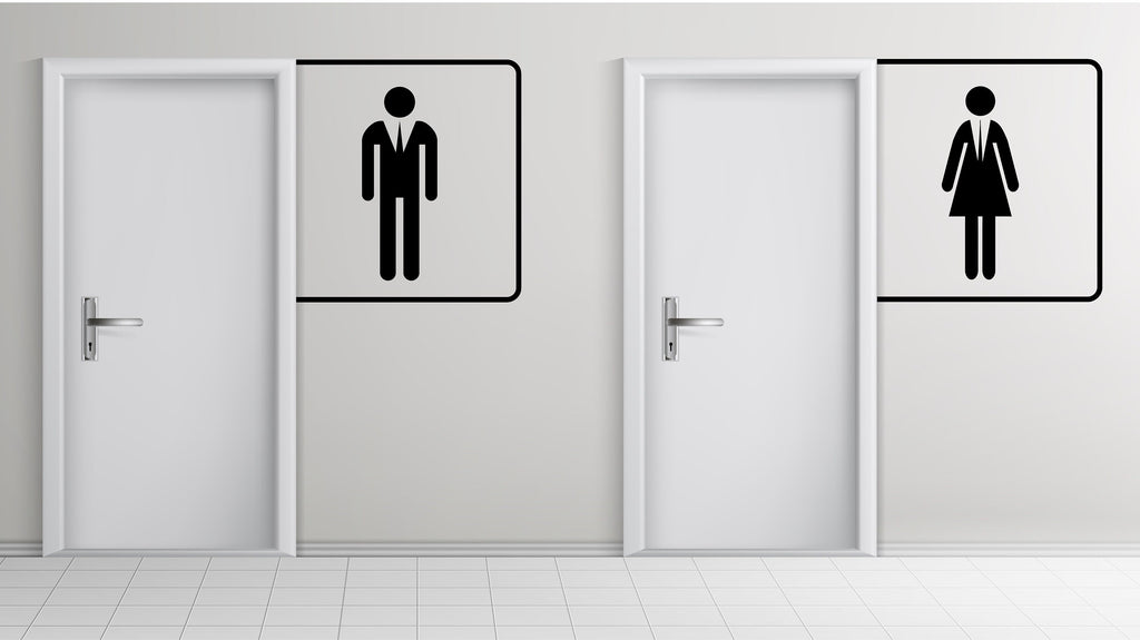 Bathroom Sign Decal, Office Bathroom Door Decal, Bathroom Door Sign, Man Woman Signs Vinyl Bathroom Door Stickers, Bathroom Signs WC 185LU