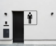 Load image into Gallery viewer, Bathroom Sign Decal, Office Bathroom Door Decal, Bathroom Door Sign, Man Woman Signs Vinyl Bathroom Door Stickers, Bathroom Signs WC 185LU