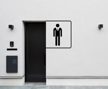 Load image into Gallery viewer, Bathroom Sign Decal, Office Bathroom Door Decal, Bathroom Door Sign, Man Woman Signs Vinyl Bathroom Door Stickers, Bathroom Signs WC 185LU