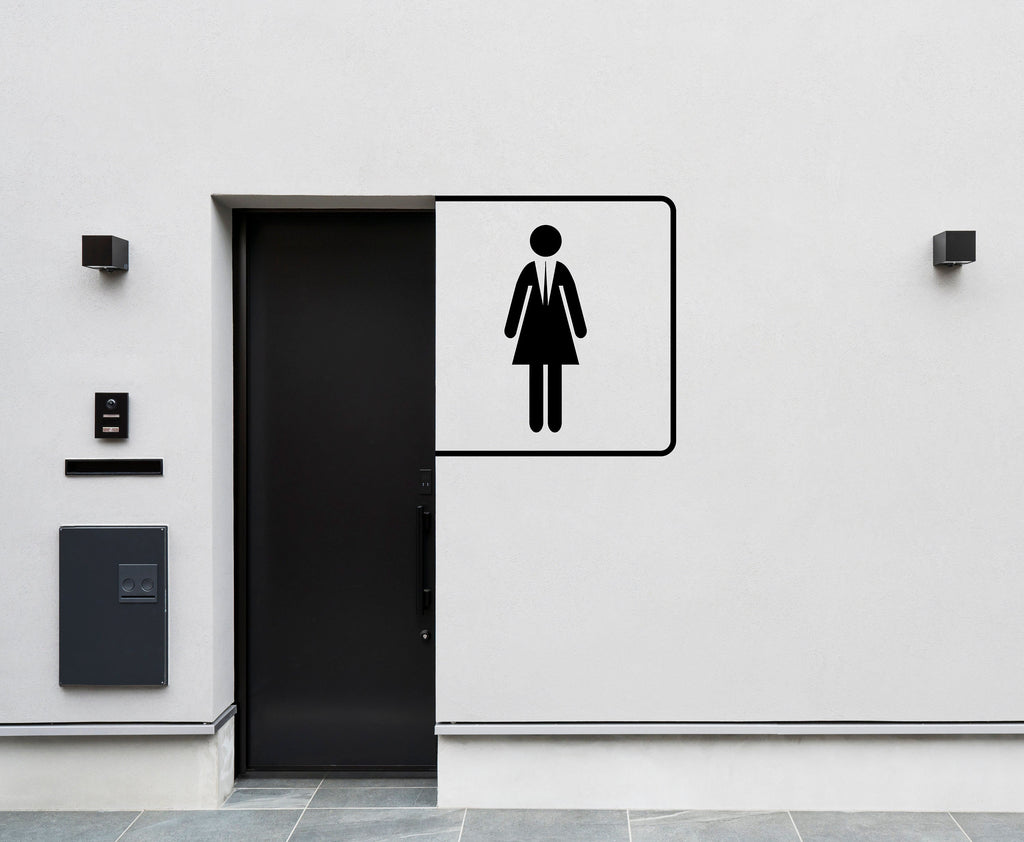 Bathroom Sign Decal, Office Bathroom Door Decal, Bathroom Door Sign, Man Woman Signs Vinyl Bathroom Door Stickers, Bathroom Signs WC 185LU