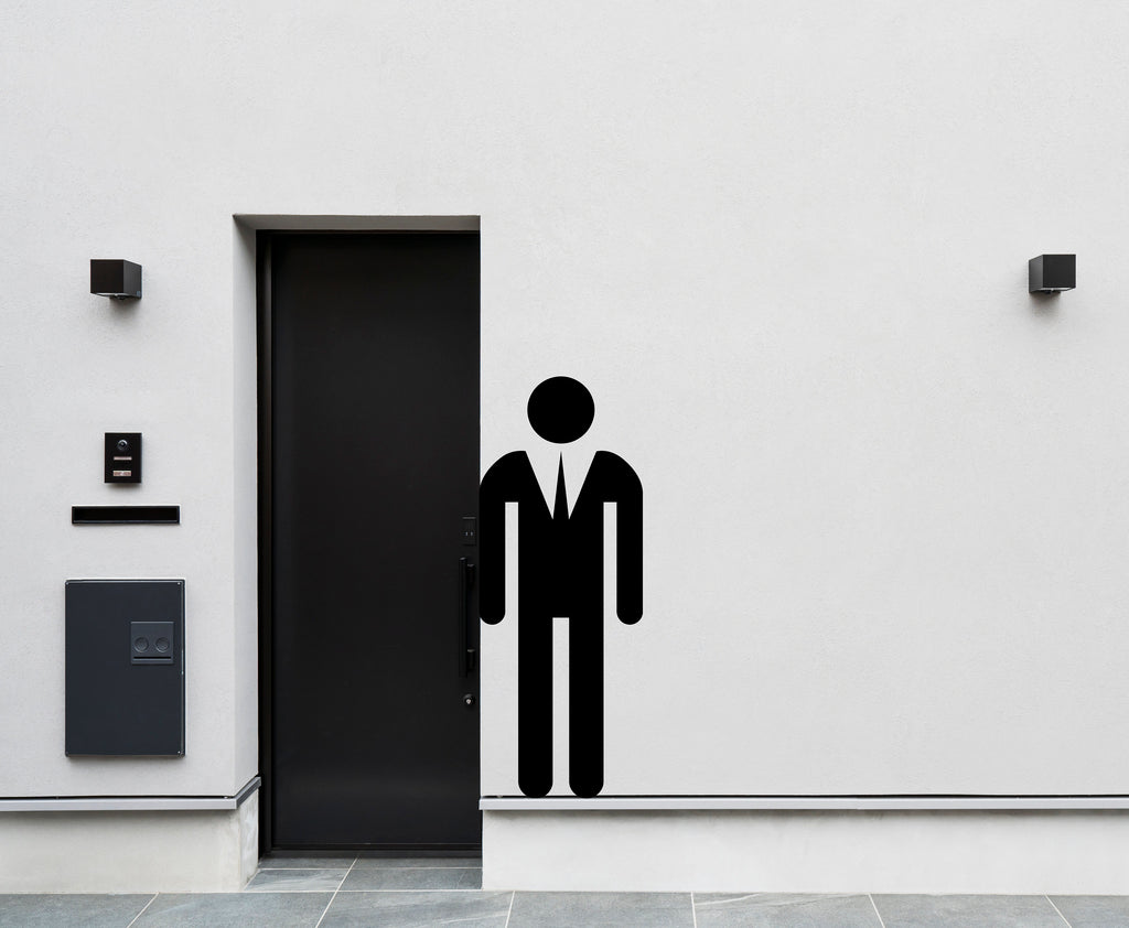 Bathroom Sign Decal, Office Bathroom Door Decal, Bathroom Door Sign, Man Woman Signs Vinyl Bathroom Door Stickers, Bathroom Signs WC 187LU