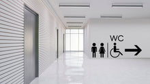 Load image into Gallery viewer, Bathroom Sign Decal, Business Bathroom Door Decal, Toilett Restroom Sign, Man Woman Signs Vinyl Bathroom Stickers, Bathroom Signs WC 188LU
