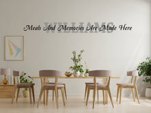 Load image into Gallery viewer, Kitchen Wall Decal, Kitchen Vinyl Wall Decal Sticker, Meals And Memories Are Made Here with Your Family's Name, Family Name Decor 206LU