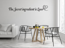 Load image into Gallery viewer, The secret ingredient is love Kitchen wall Art Decor Kitchen Decoration Vinyl Wall Lettering Wall Decal Dining Wall Decor 208LU