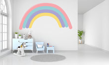 Load image into Gallery viewer, Rainbow Pastel Wall Decal, Nursery Wall Decal, Kids Room Wall Decals, Baby Shower Decorations, Baby Boy Gift, Rainbow Decal for Kids 210LU