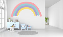 Load image into Gallery viewer, Rainbow Pastel Wall Decal, Nursery Wall Decal, Kids Room Wall Decals, Baby Shower Decorations, Baby Boy Gift, Rainbow Decal for Kids 210LU