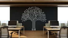 Load image into Gallery viewer, Circuit Board Tree Wall Decal, Technology Vinyl Wall Art Decals, Company Name Decal, Office Decor, Business Wall Decal Wall Art Office 214LU
