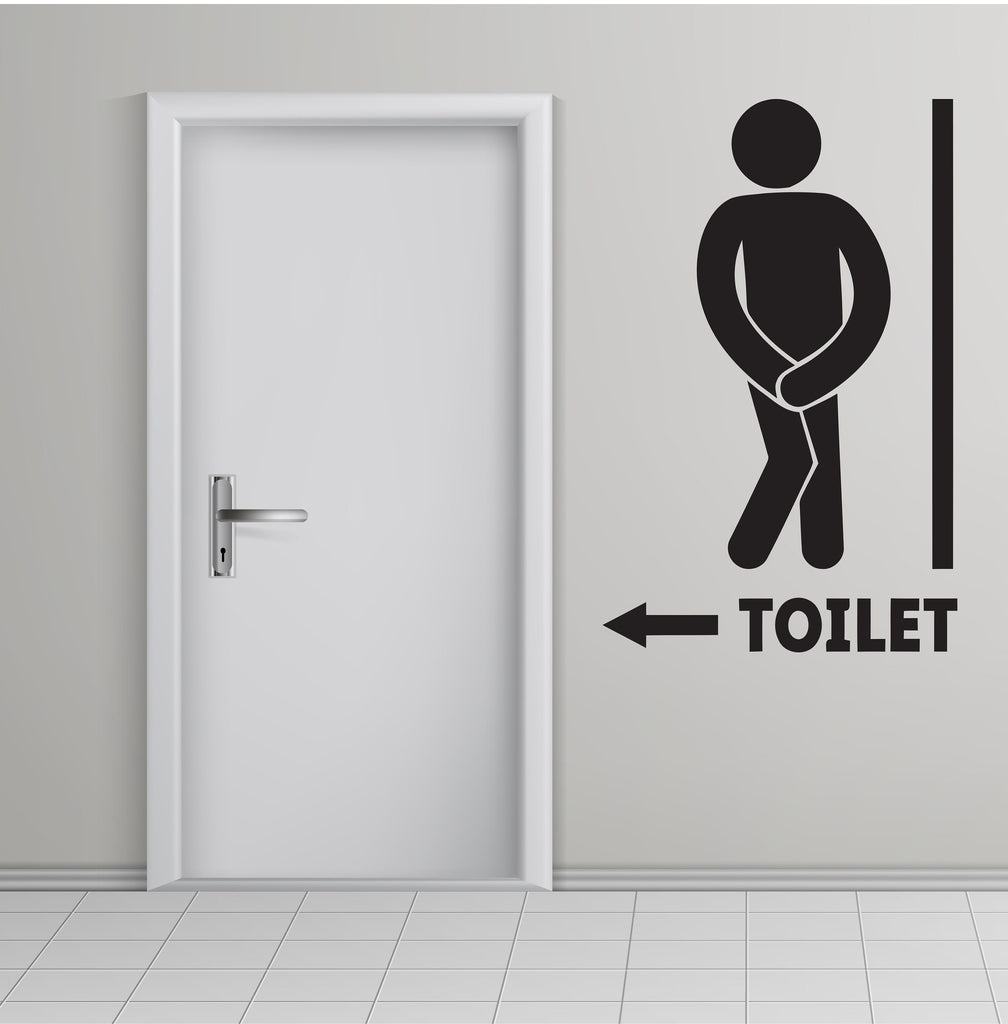 Bathroom Sign Decal, Office Bathroom Door Decal, Bathroom Door Sign, Man Woman Signs Vinyl Bathroom Door Stickers, Bathroom Signs WC 190LU