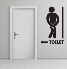 Load image into Gallery viewer, Bathroom Sign Decal, Office Bathroom Door Decal, Bathroom Door Sign, Man Woman Signs Vinyl Bathroom Door Stickers, Bathroom Signs WC 190LU