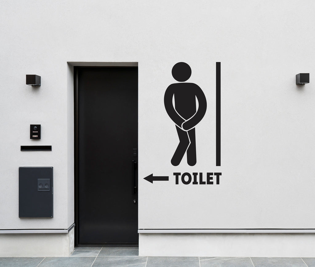 Bathroom Sign Decal, Office Bathroom Door Decal, Bathroom Door Sign, Man Woman Signs Vinyl Bathroom Door Stickers, Bathroom Signs WC 190LU
