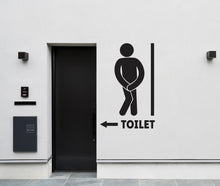 Load image into Gallery viewer, Bathroom Sign Decal, Office Bathroom Door Decal, Bathroom Door Sign, Man Woman Signs Vinyl Bathroom Door Stickers, Bathroom Signs WC 190LU