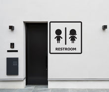 Load image into Gallery viewer, Kids Bathroom Sign Decal, Kids Bathroom Door Decor, Toilett Restroom Sign, Girl Boy Kids Signs Vinyl Bathroom Stickers, Bathroom Signs 192LU