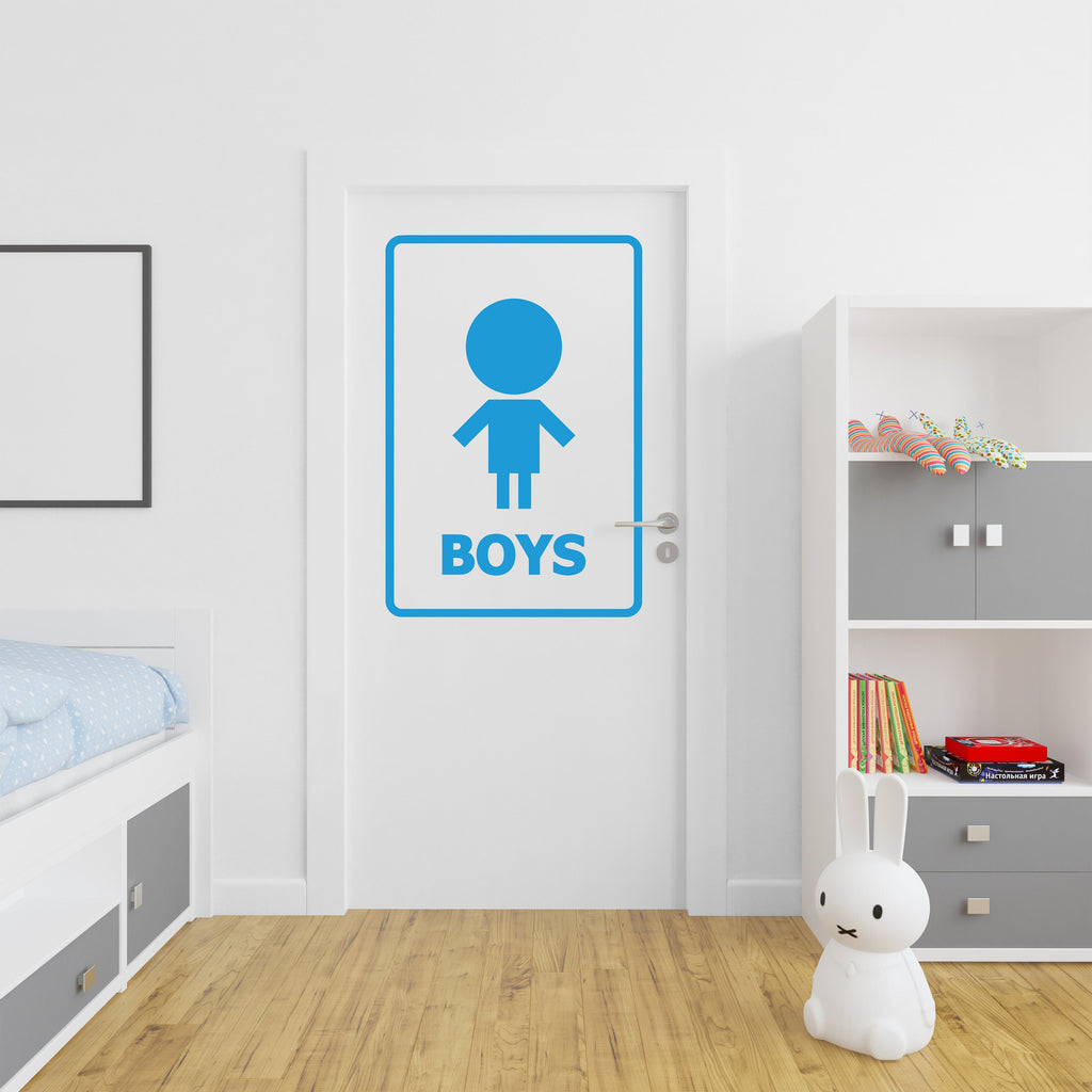 Kids Bathroom Sign Decal, Kids Bathroom Door Decor, Toilett Restroom Sign, Girl Boy Kids Signs Vinyl Bathroom Stickers, Bathroom Signs 192LU