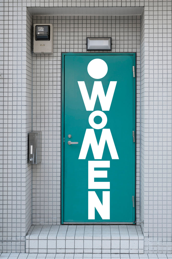 Bathroom Sign Decal, Bar Restaurant Toilett Door Decal, Bathroom Door Sign, Man Woman Modern Signs Vinyl Bathroom Door Stickers, WC 194LU