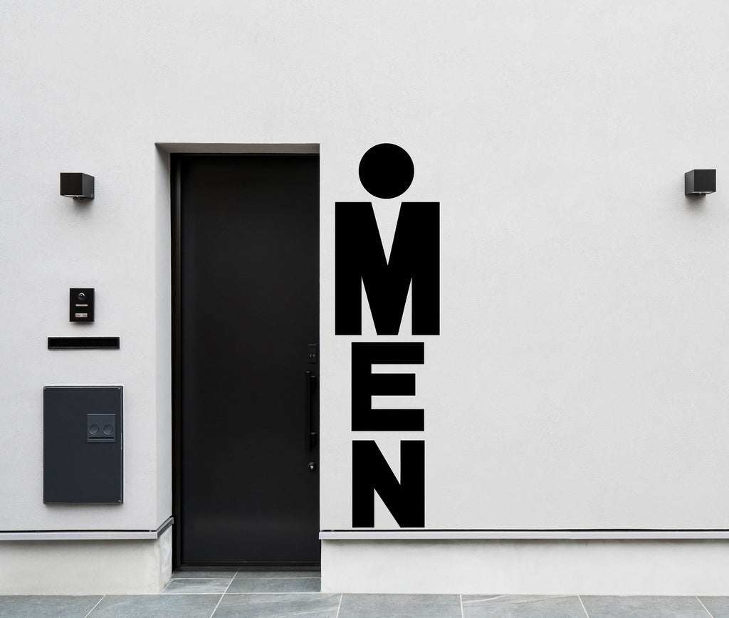 Bathroom Sign Decal, Bar Restaurant Toilett Door Decal, Bathroom Door Sign, Man Woman Modern Signs Vinyl Bathroom Door Stickers, WC 194LU