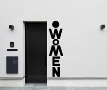 Load image into Gallery viewer, Bathroom Sign Decal, Bar Restaurant Toilett Door Decal, Bathroom Door Sign, Man Woman Modern Signs Vinyl Bathroom Door Stickers, WC 194LU