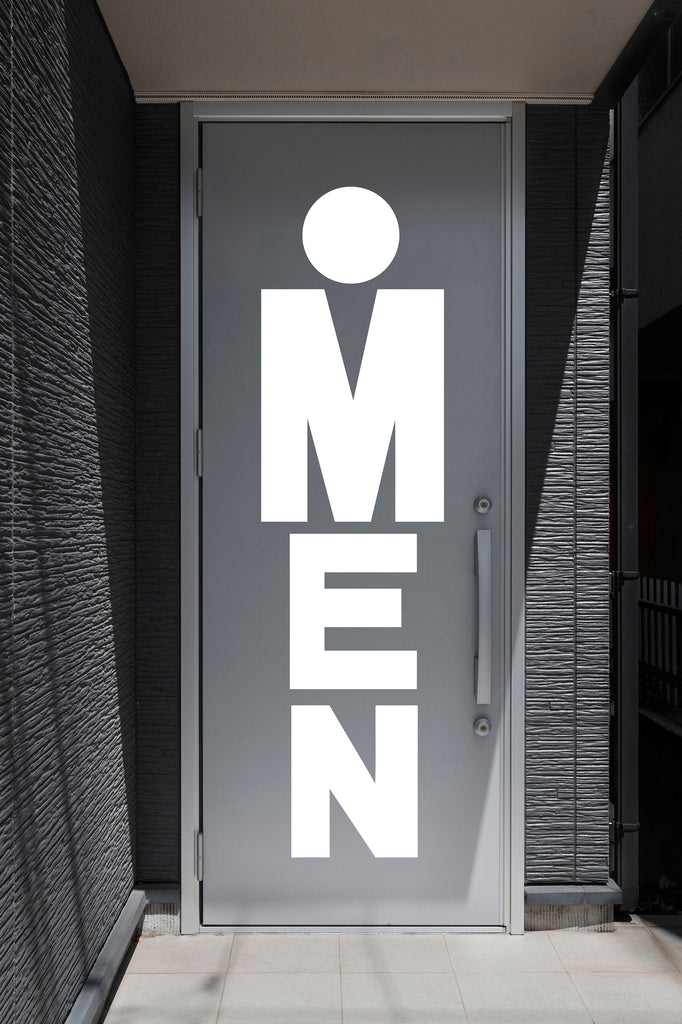 Bathroom Sign Decal, Bar Restaurant Toilett Door Decal, Bathroom Door Sign, Man Woman Modern Signs Vinyl Bathroom Door Stickers, WC 194LU