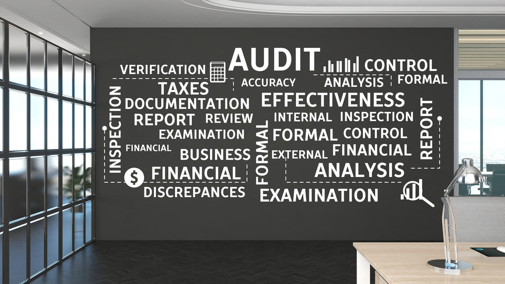 Audit Wall Decor Office Wall Decal Accounting Financial Teamwork Business Worker Inspire Office Decor Motivation Stickers Unique Gift 195LU