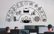 Load image into Gallery viewer, Finance Business Wall Decor Office Wall Decal Teamwork Growth Business Managament Worker Inspire Office Decor Stickers Unique Gift 196LU
