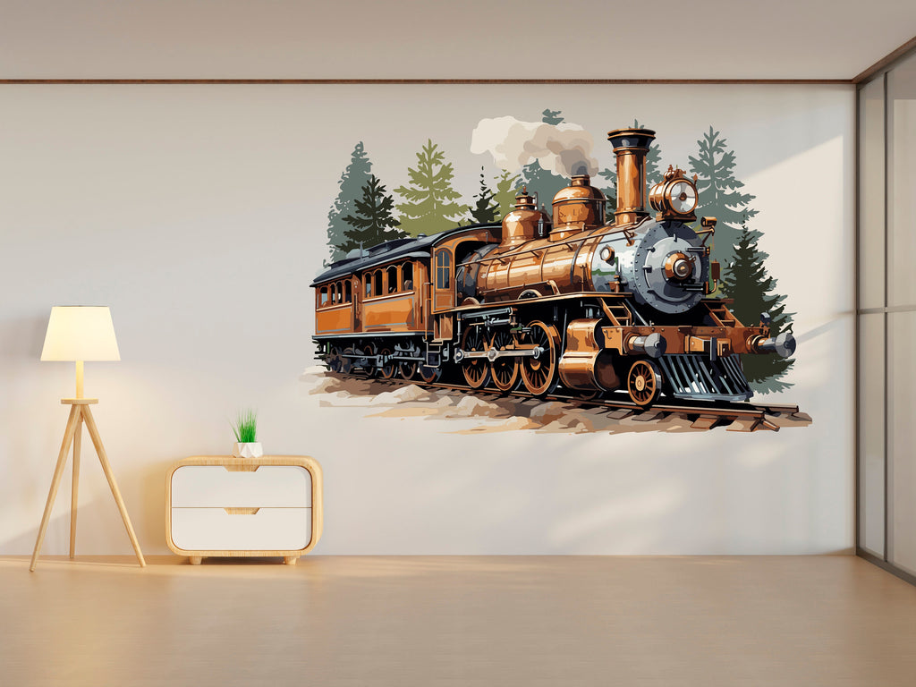 Train Wall Decal Train Wall Sticker Train Art Train Wall Vinyl Wall Decal Train Room Gifts Vinyl Wall Art Stickers 121RS