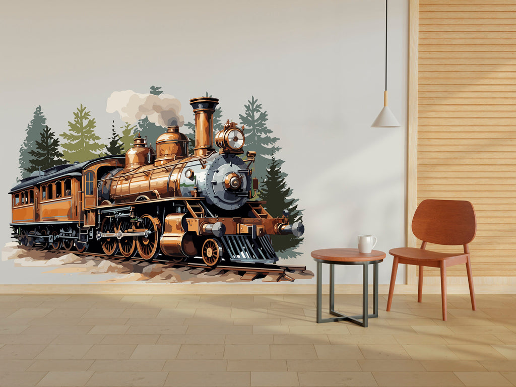 Train Wall Decal Train Wall Sticker Train Art Train Wall Vinyl Wall Decal Train Room Gifts Vinyl Wall Art Stickers 121RS