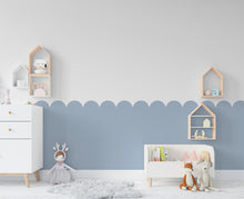 Load image into Gallery viewer, Scalloped Wall Decal, Scallop Decals, Boho Wall Decor Decal, Boho Nursery, Scalloped Half Wall, Arch Wall Decal, Border Wall Decal 221LU