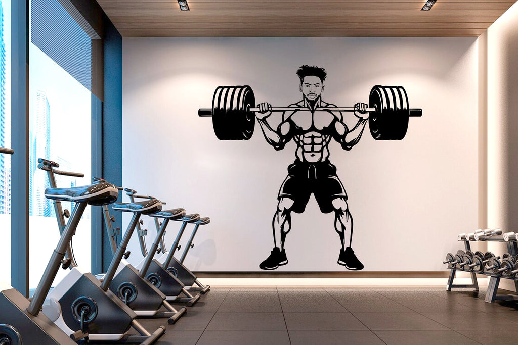 Gym Wall Decal Fitness Wall Art Custom Name Decor Crossfit Wall Decal Crossfit Gifts Home Gym Wall Sticker Motivational Wall Decal 123RS