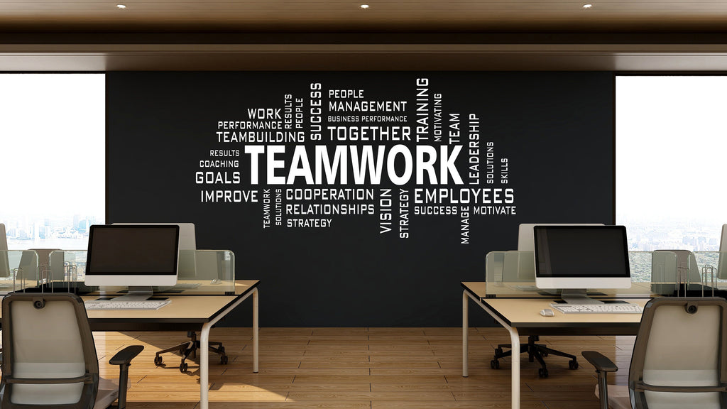 Teamwork Wall Decor Office Wall Decal Idea Teamwork Business Worker Inspire Office Decoration Motivation Stickers Mural Unique Gift 141RS