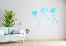 Load image into Gallery viewer, Jellyfish Wall Decor, Jellyfish Wall Decals, Sea Animals Wall Art, Stickers Bedroom Jellyfish Wall Vinyl Bathroom Nursery Decals Art 145RS