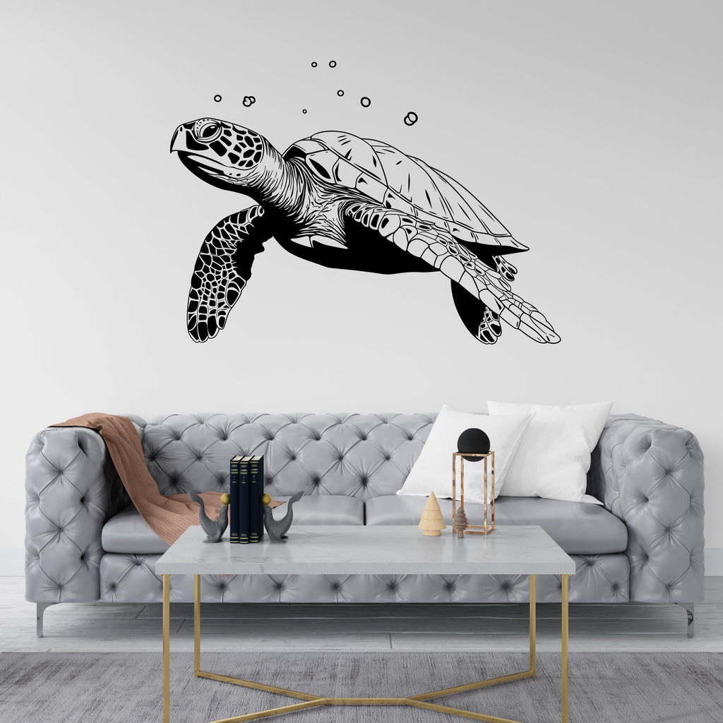 Sea Turtle Wall Decal Turtle Wall Sticker Turtle Art Turtle Wall Vinyl Wall Decal Turtle Room Gifts Vinyl Wall Art Stickers 129RS
