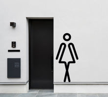 Load image into Gallery viewer, Bathroom Sign Decal, Bar Restaurant Toilett Door Decal, Bathroom Door Sign, Man Woman Signs Vinyl Bathroom Door Stickers, Signs WC 201LU