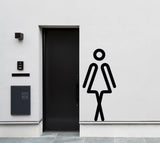 Bathroom Sign Decal, Bar Restaurant Toilett Door Decal, Bathroom Door Sign, Man Woman Signs Vinyl Bathroom Door Stickers, Signs WC 201LU