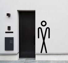 Load image into Gallery viewer, Bathroom Sign Decal, Bar Restaurant Toilett Door Decal, Bathroom Door Sign, Man Woman Signs Vinyl Bathroom Door Stickers, Signs WC 201LU