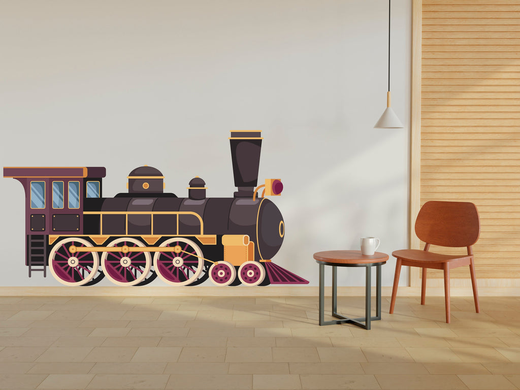 Train Wall Decal Vintage Train Wall Sticker Train Art Train Wall Vinyl Wall Decal Train Room Gifts Vinyl Wall Art Stickers 205LU