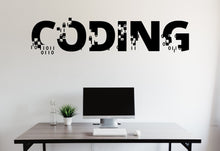 Load image into Gallery viewer, Coding Binary Code Wall Decal, Technology Vinyl Wall Art Decal, Circuit Board Wall Decal, Office Wall Decor, Computer It Decor Office 229LU