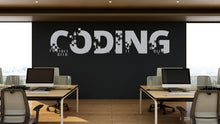 Load image into Gallery viewer, Coding Binary Code Wall Decal, Technology Vinyl Wall Art Decal, Circuit Board Wall Decal, Office Wall Decor, Computer It Decor Office 229LU