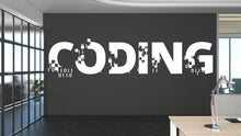 Load image into Gallery viewer, Coding Binary Code Wall Decal, Technology Vinyl Wall Art Decal, Circuit Board Wall Decal, Office Wall Decor, Computer It Decor Office 229LU