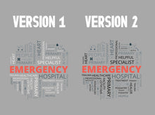 Load image into Gallery viewer, Emergency Hospital Healthcare Vinyl Wall Decal, Health Wellness Words Cloud, Clinic Hospital Wall Decor, Medical Office Stickers Mural 231LU