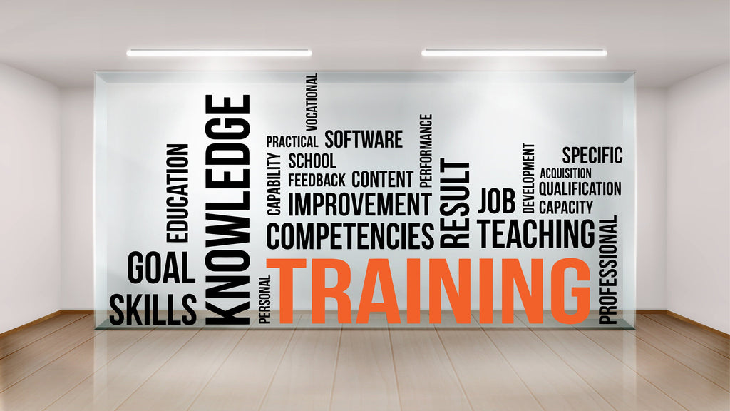 Training Education Knowledge Skills Wall Decal, School Vinyl Wall Art Decal, Office Wall Decor, Practical School Courses Wall Decor 233LU