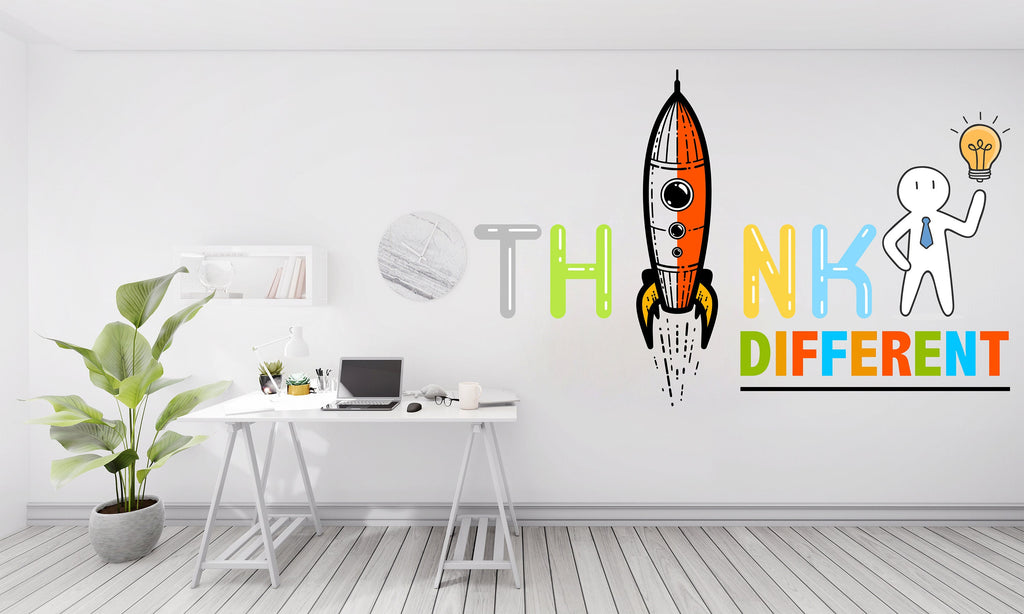 Think Different Office Wall Decal Idea Teamwork Business Worker Inspire Office Decoration Motivation Stickers Mural Unique Gift 148RS