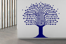 Load image into Gallery viewer, Circuit Tree Wall Decal, Technology Vinyl Wall Art Decals, Company Name Decal, Office Decor, Business Wall Decal, Wall Art Office 149RS