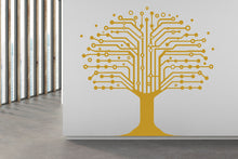 Load image into Gallery viewer, Circuit Tree Wall Decal, Technology Vinyl Wall Art Decals, Company Name Decal, Office Decor, Business Wall Decal, Wall Art Office 149RS