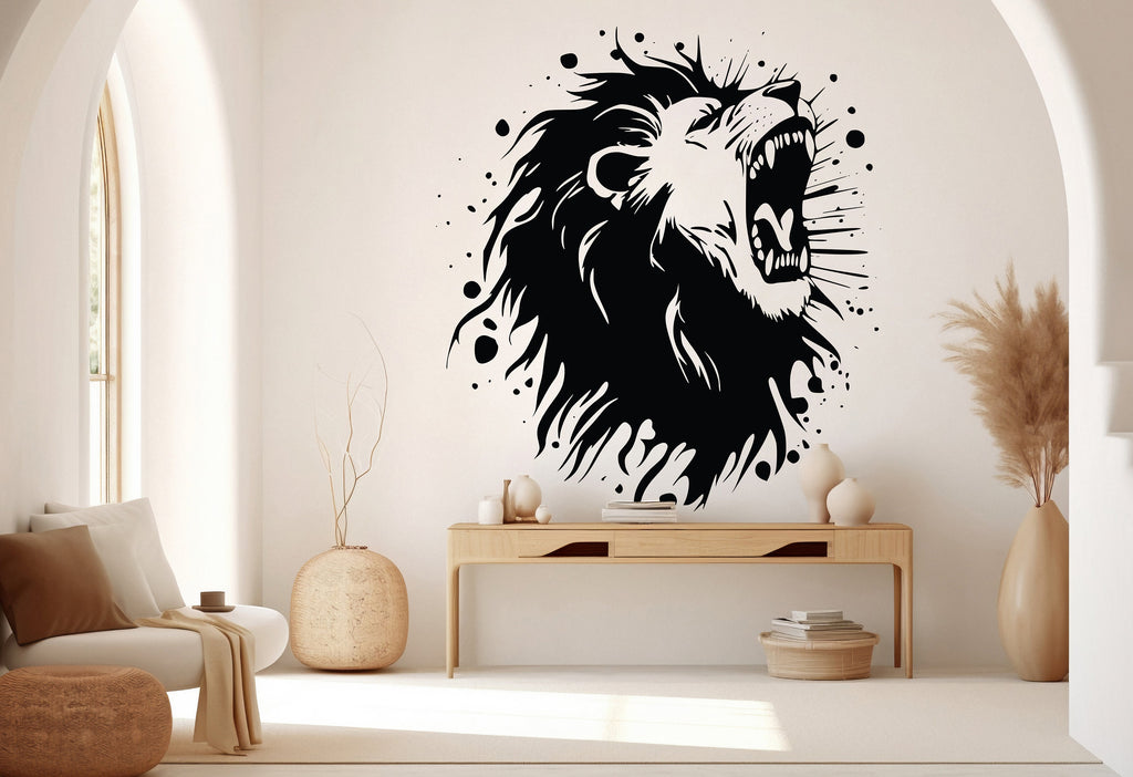Lion Wall Decal, Lion Head Wall Art, Lion Room Wall Decor Lion Room Wall Sticker Lion Wall Decor Animals Safari Stickers 150RS